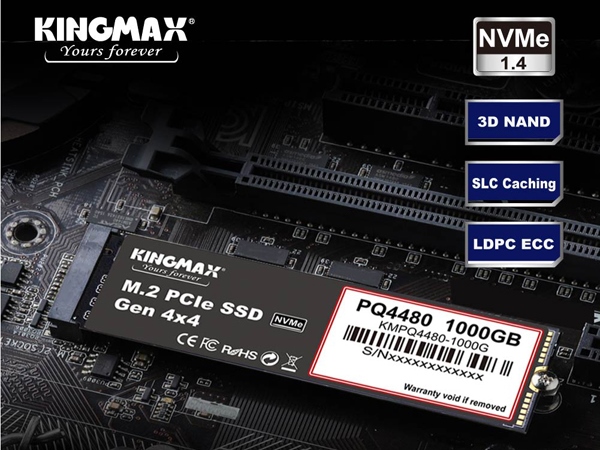 KINGMAX、MTBF200万時間のエントリーPCIe4.0 SSD「PQ4480」シリーズ