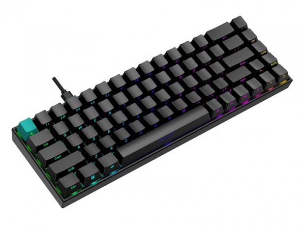 Deepcool、Gateron赤軸搭載の65％サイズメカニカルキーボード「KG722」