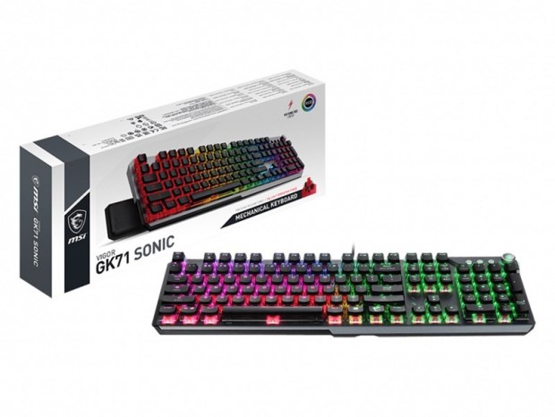 MSI、35g荷重の軽量リニアスイッチ搭載キーボード「VIGOR GK71 SONIC」