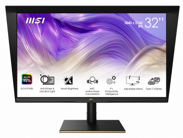 KVMスイッチとノイズキャンセルマイクを搭載した32型4K液晶、MSI「Summit MS321UP」