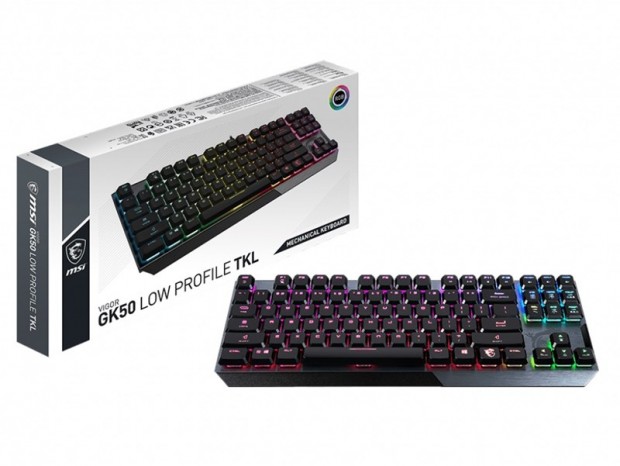 MSI、Kailhロープロスイッチを搭載した低背テンキーレス「VIGOR GK50 LOW PROFILE TKL」