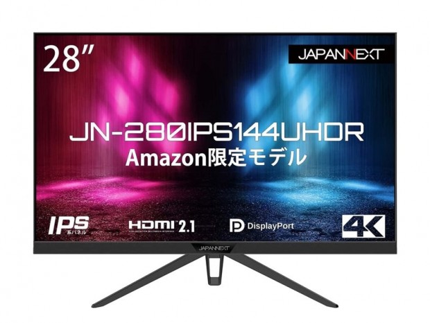 JAPANNEXT、PS5の4K/120Hzプレイも可能な28型ゲーミング液晶「JN-280IPS144UHDR」