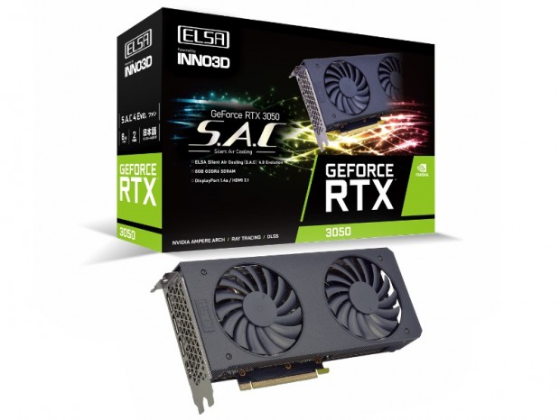 S.A.C 4 Evolutionクーラー搭載の「ELSA GeForce RTX 3050 S.A.C」発売日決定