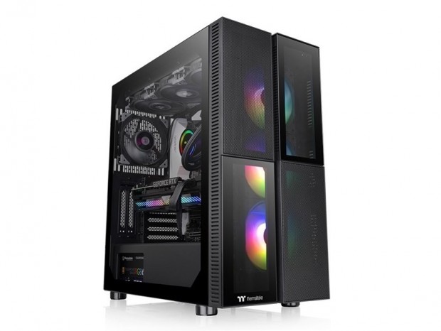 メッシュ×強化ガラスの4分割フロント採用ミドルタワー、Tt「Versa T26 TG ARGB」