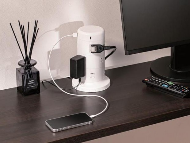 USB Power Delivery対応のUSBポート付きタワー型タップがエレコムから