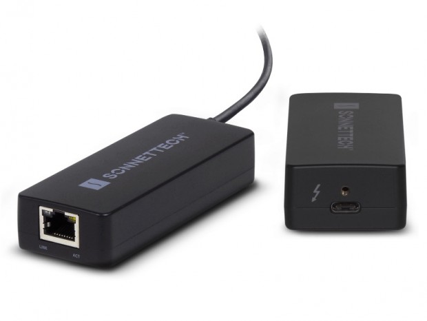 Avid認定取得のThunderboltギガビットLANアダプタ、Sonnet「Thunderbolt AVB Adapter」