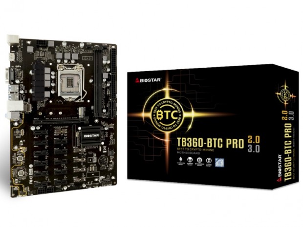 最大12台のVGAを搭載できるマイニング向けATXマザー、BIOSTAR「TB360-BTC PRO 3.0」