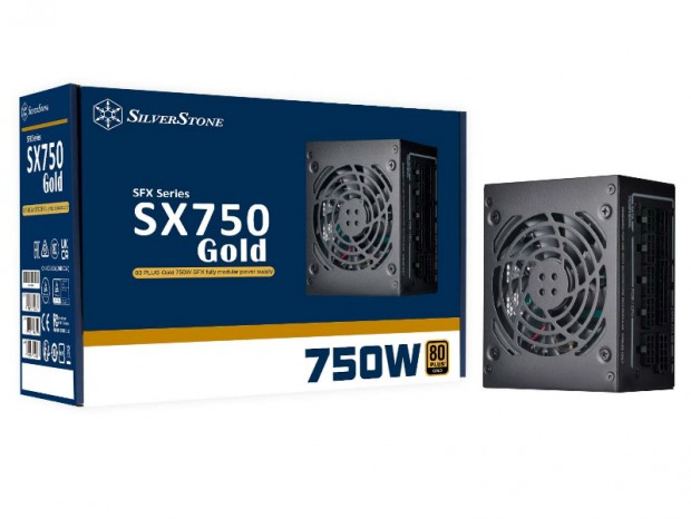 容量750WフルモジュラーSFX電源ユニット、SilverStone「SX750 Gold」