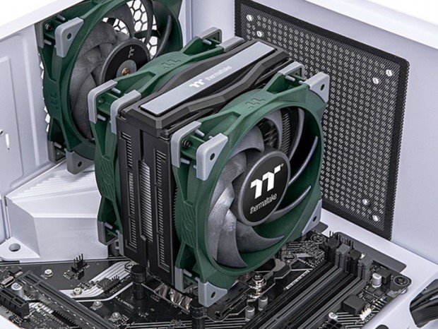 Thermaltake、サイドフローCPUクーラー「TOUGHAIR 510」にTurquoise/Racing Green追加