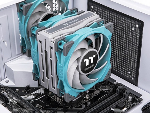 Thermaltake、サイドフローCPUクーラー「TOUGHAIR 510」にTurquoise/Racing Green追加