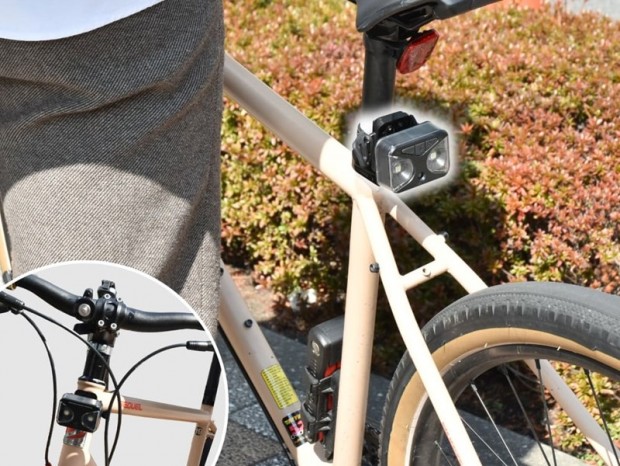 サンコー、前後両対応のサイクルライト付き自転車用ドライブレコーダー 