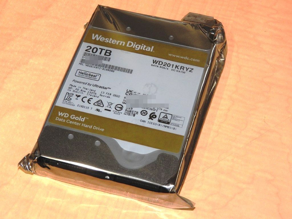 [美品通電時間1000h程度 2個セット24TB] 大容量HDD WD 12TB 美品通電時間1000h程度 2個セット24TB] 大容量HDD WD 12TB 2 TB