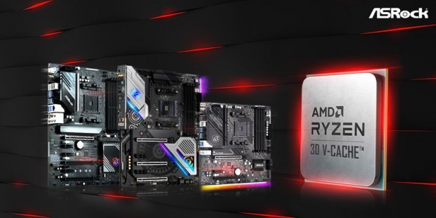 ASRock、AMD 500/400マザーボード向けにRyzen 7 5800X3Dなど最新CPUの