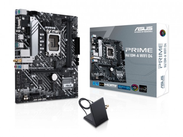 無線LAN機能を標準装備したH610 MicroATXマザー、ASUS「PRIME H610M-A
