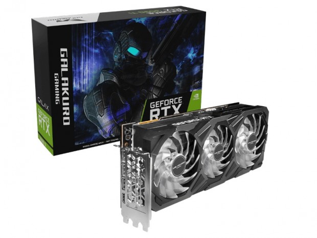大型3連ファンクーラーを搭載するGeForce RTX 3090 TiがGALAKURO GAMINGから
