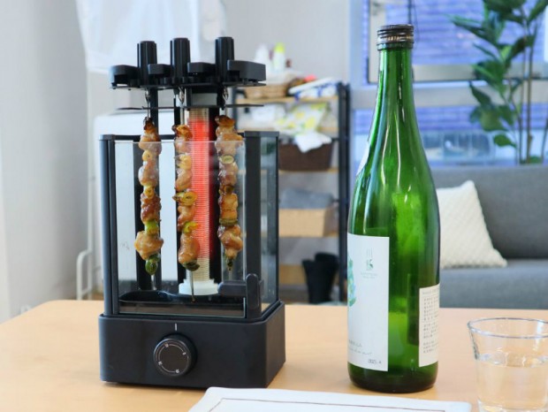 後始末が楽になったサンコーの無煙焼き鳥器「おひとりさま用焼き鳥メーカー」発売