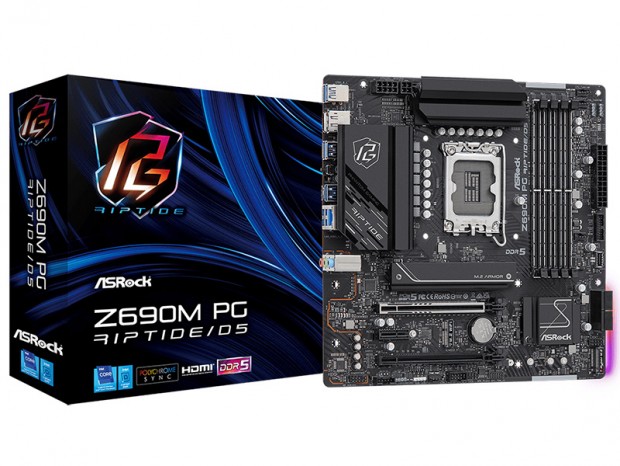 DDR5対応のZ690 MicroATXマザーボード、ASRock「Z690M PG Riptide/D5」22日発売