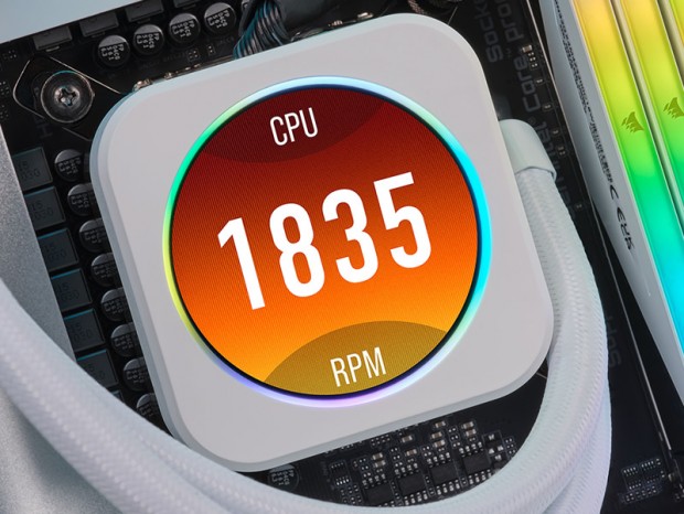 CORSAIR AIO水冷に追加できる、2.1インチIPS液晶アップグレードキットの白色モデル