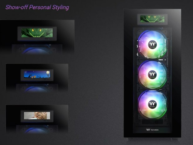 フロントLCD搭載ミドルタワーPCケース、Thermaltake「Divider 550 TG