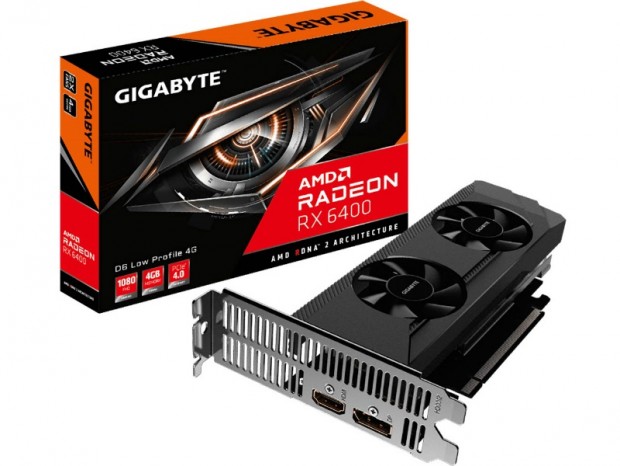 GIGABYTE、WINDFORCE 2XモデルとロープロモデルのRadeon RX 6400発売