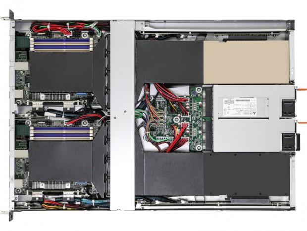 2基サーバーを1台に集約した1Uラックマウントサーバー、ASRock Rack「1U2N2G-B550」