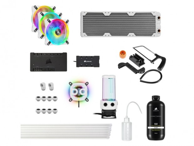 CORSAIR、iCUE対応の白いDIY水冷キット「XH303i/305i RGB PRO White」発売