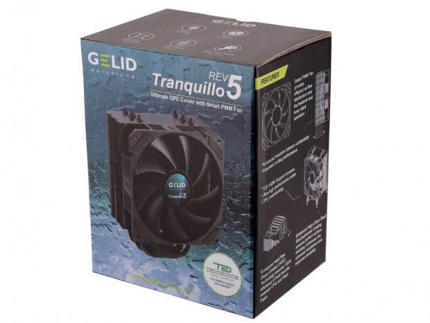 全身ブラックのスリムサイドフローCPUクーラー、GELID「REV.5 TRANQUILLO」