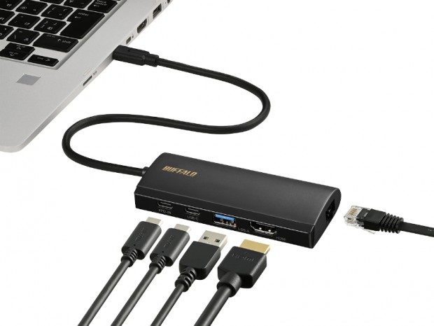 最大出力85WのUSB PD対応小型ドッキングステーションがバッファローから