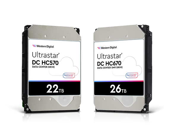 Western Digital、容量22TB CMR HDDと26TB SuperSMR HDDのサンプル出荷開始