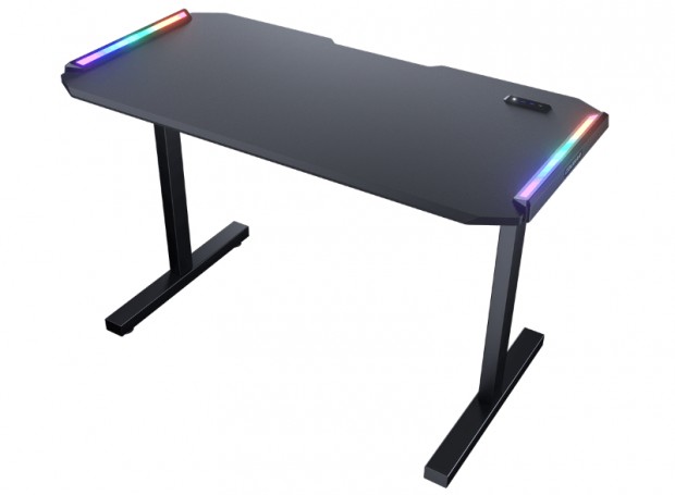 LEDイルミネーション搭載の小型ゲーミングデスク、COUGAR「DEIMUS 120」