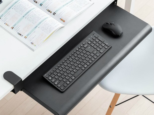 クランプ固定式の引き出し付きキーボードトレイがサンワダイレクトから