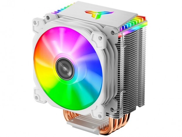 高さ126mmの小型サイドフローCPUクーラー、JONSBO「CR-1400 ARGB White」
