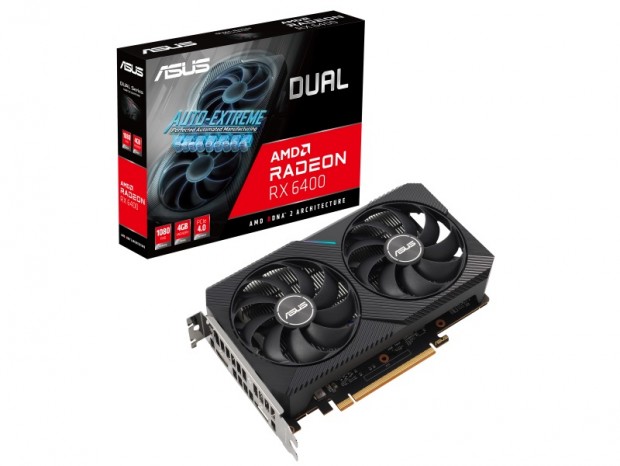 ASUS、Axial-techファンクーラー採用のRadeon RX 6400計2モデル発売