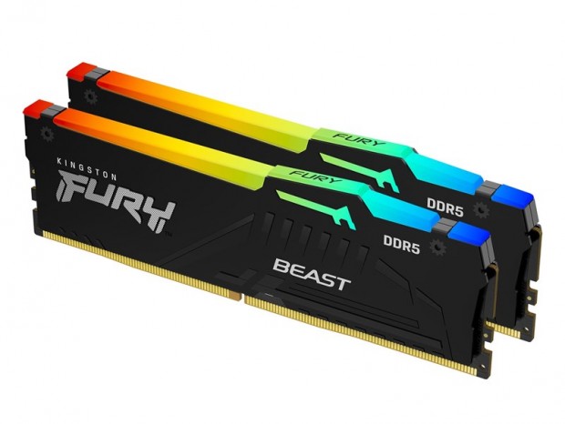 Kingston、最大6,000MHzのRGB対応DDR5メモリ「FURY Beast DDR5 RGB」シリーズ
