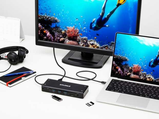 最大8K出力に対応するThunderbolt 4ドック、SPARKLE「TDX-120GD」