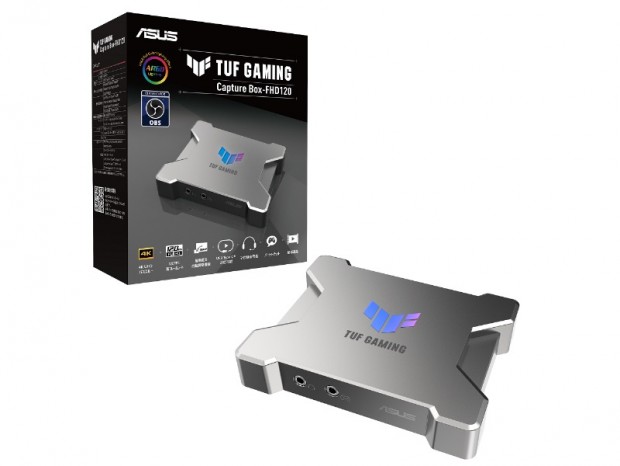 4Kパススルー搭載のゲームキャプチャ、ASUS「TUF GAMING CAPTURE BOX-FHD120」