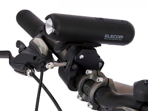 スマートフォンの充電もできる自転車用LEDライトがエレコムから発売