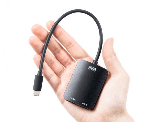 最大100W給電対応のUSB Type-C-HDMI変換アダプタがサンワダイレクトから