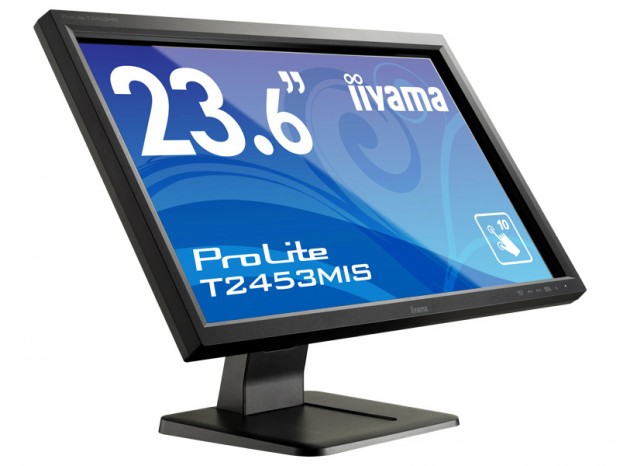 IR方式タッチパネル採用の23.6型フルHD液晶ディスプレイ、iiyama「ProLite T2453MIS」