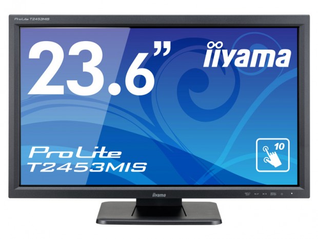 IR方式タッチパネル採用の23.6型フルHD液晶ディスプレイ、iiyama「ProLite T2453MIS」