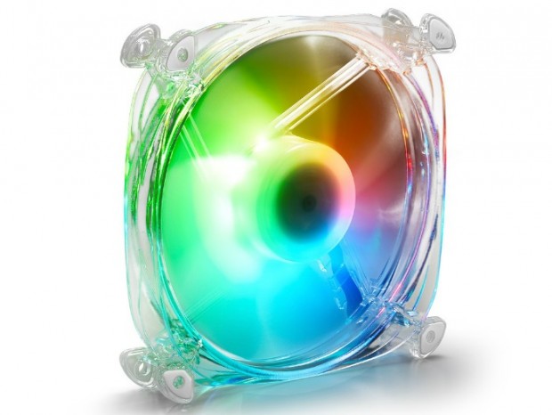 クリアフレーム採用の120mmARGBファン、SHARKOON「SHARK DISC PWM RGB FAN」