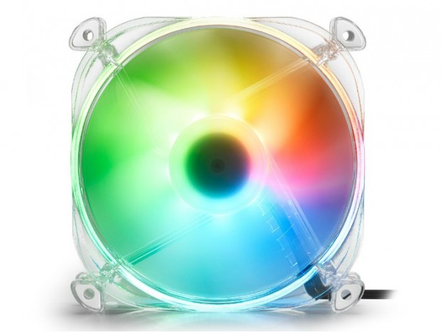 クリアフレーム採用の120mmARGBファン、SHARKOON「SHARK DISC PWM RGB FAN」