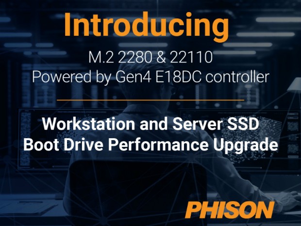 Phison、エンタープライズ向けPCI-Express4.0（x4）SSDコントローラ「E18DC」