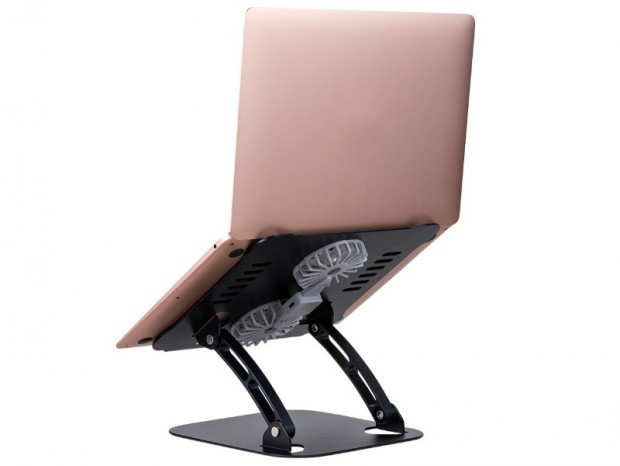 デュアルファン搭載のアルミ製ノートPC冷却スタンドがミヨシから