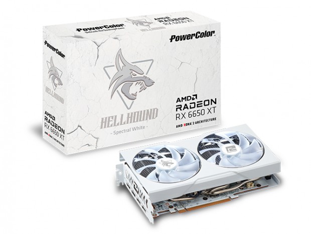 全身真っ白なRadeon RX 6650 XTグラフィックスカードがPowerColorから