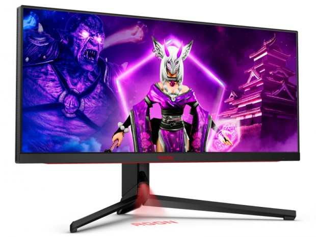 リフレッシュレート170Hz対応の34型UWQHDゲーミング液晶、AOC「AG344UXM」