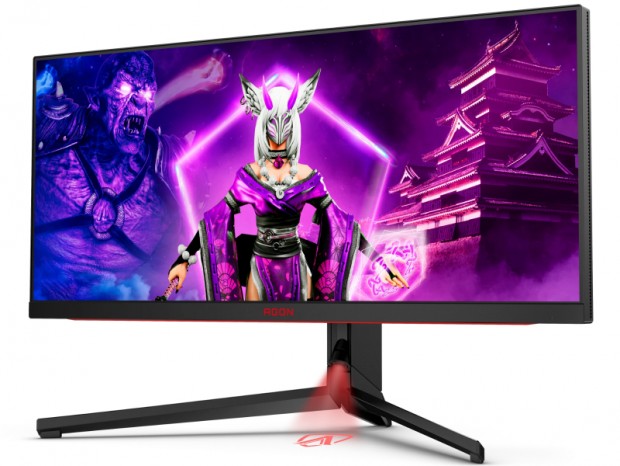 リフレッシュレート170Hz対応の34型UWQHDゲーミング液晶、AOC「AG344UXM」