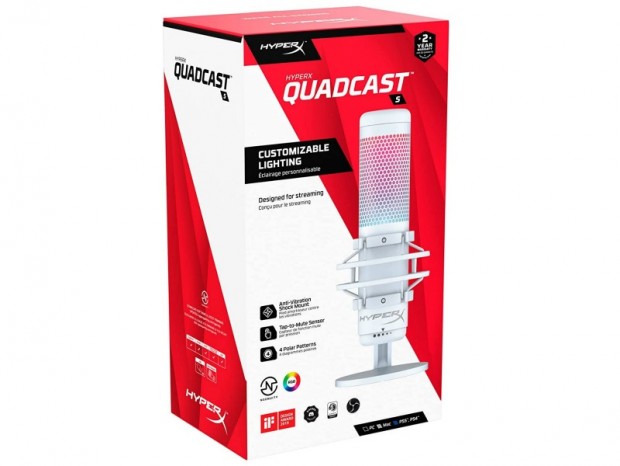 HyperX、ストリーミング向けUSBマイク「QuadCast S」「SoloCast」に新色ホワイト追加