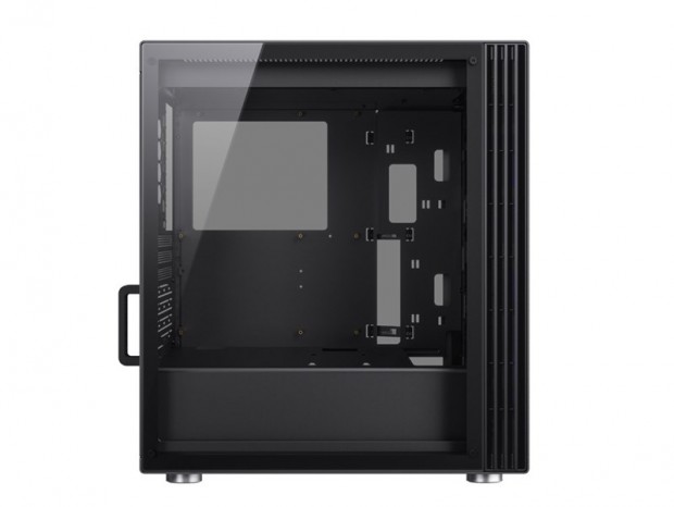 JONSBO、内部ユニットがズルっと引き出せる2面ガラスのミドルタワー「U6 Black」
