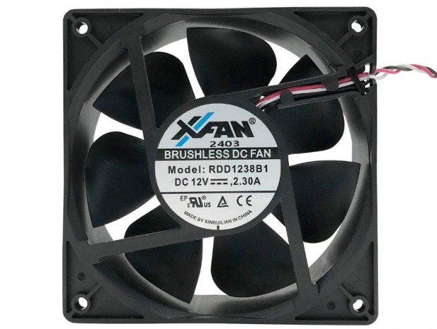 風量200CFM超えの超高速回転120mmファン、X-FAN「RDD1238B 45G」